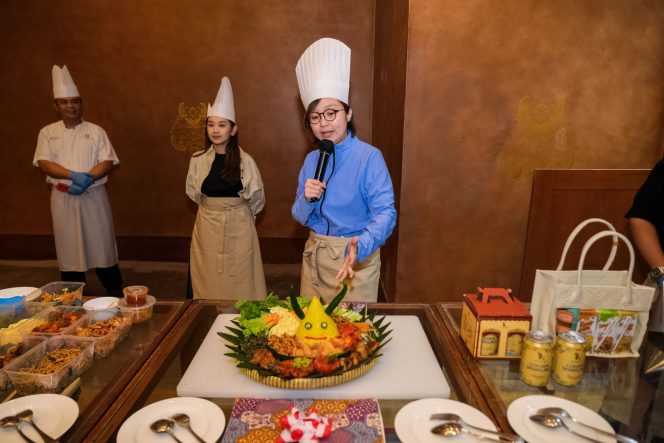 
					Festival Merah Putih 2025 angkat kuliner Nusantara lewat lomba tumpeng, tradisi dan inovasi berpadu sebagai simbol wellness dan budaya Indonesia. Foto: Dok Kemenkraf